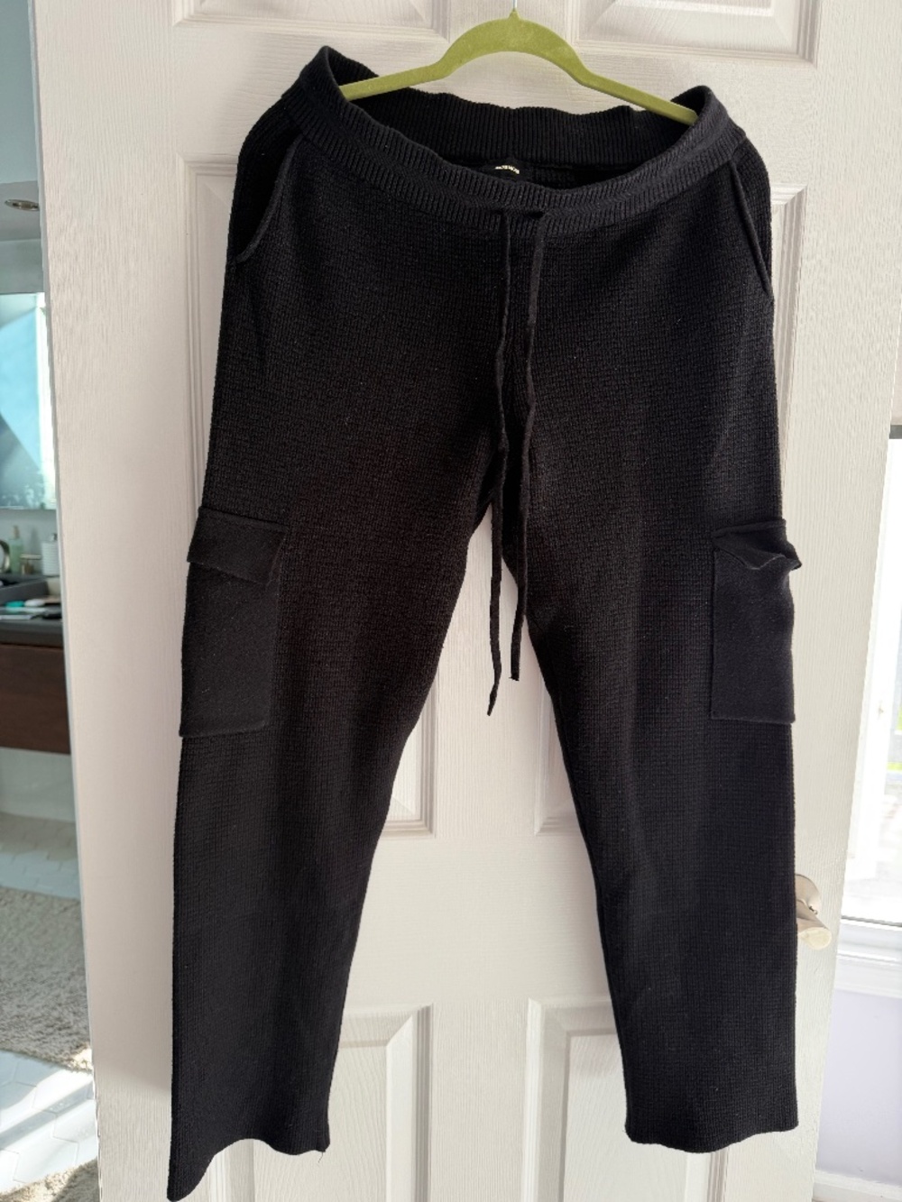 Monrow Soft Knit Waffle Cargo Jogger-sizeL